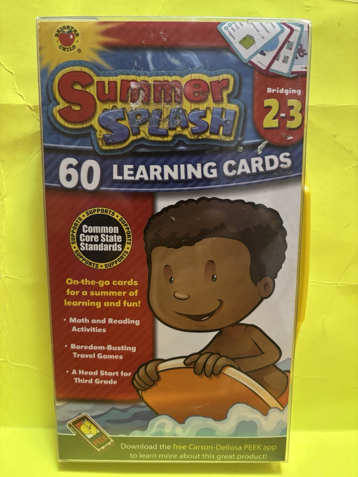 Brighter Child Summer Splash 60 Learning Cards Ages 2-3 NEW FREE FAST SHIPPING