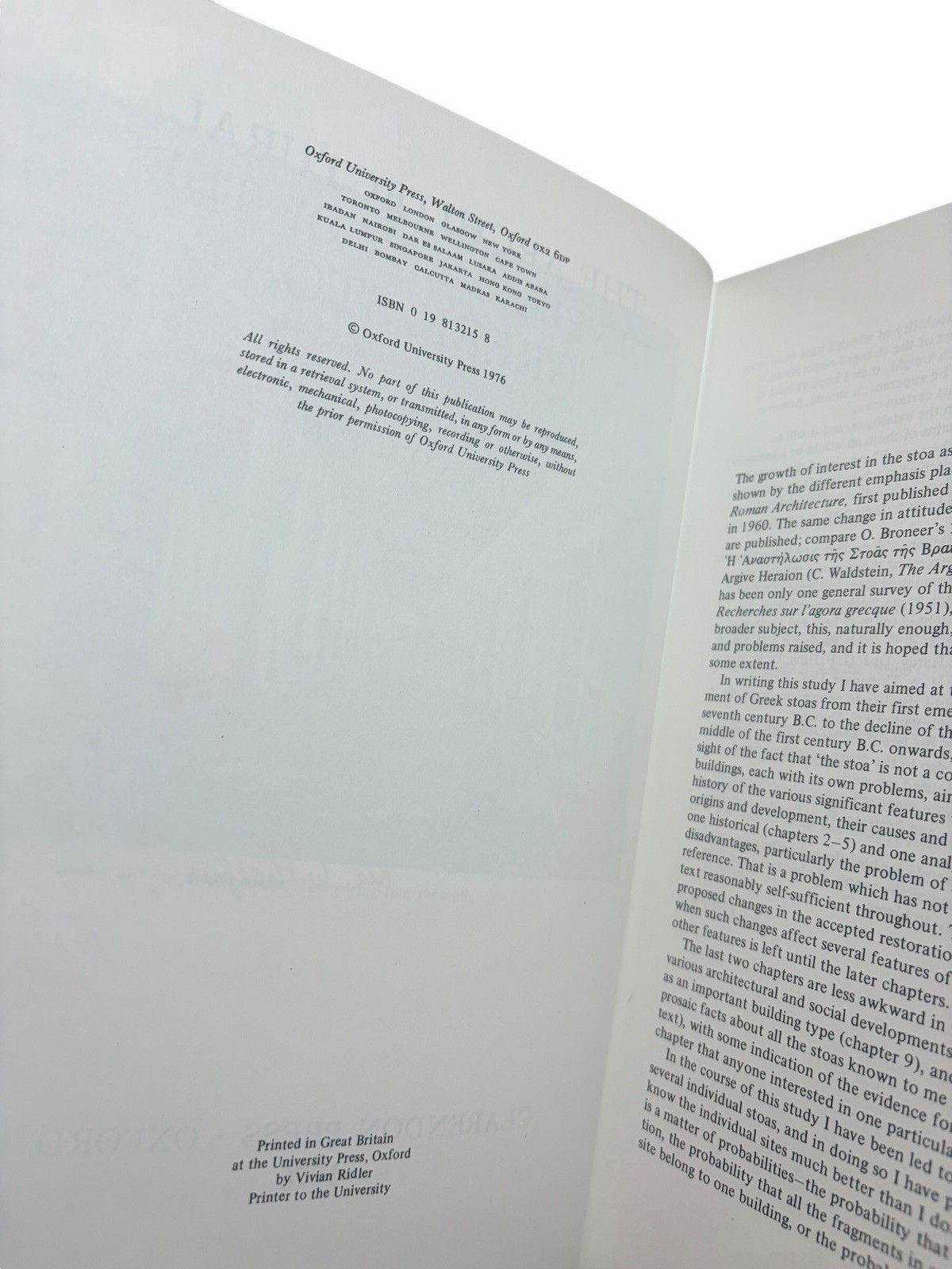 The Architectural Development of the Greek Stoa Coulton 1976 Oxford Architecture