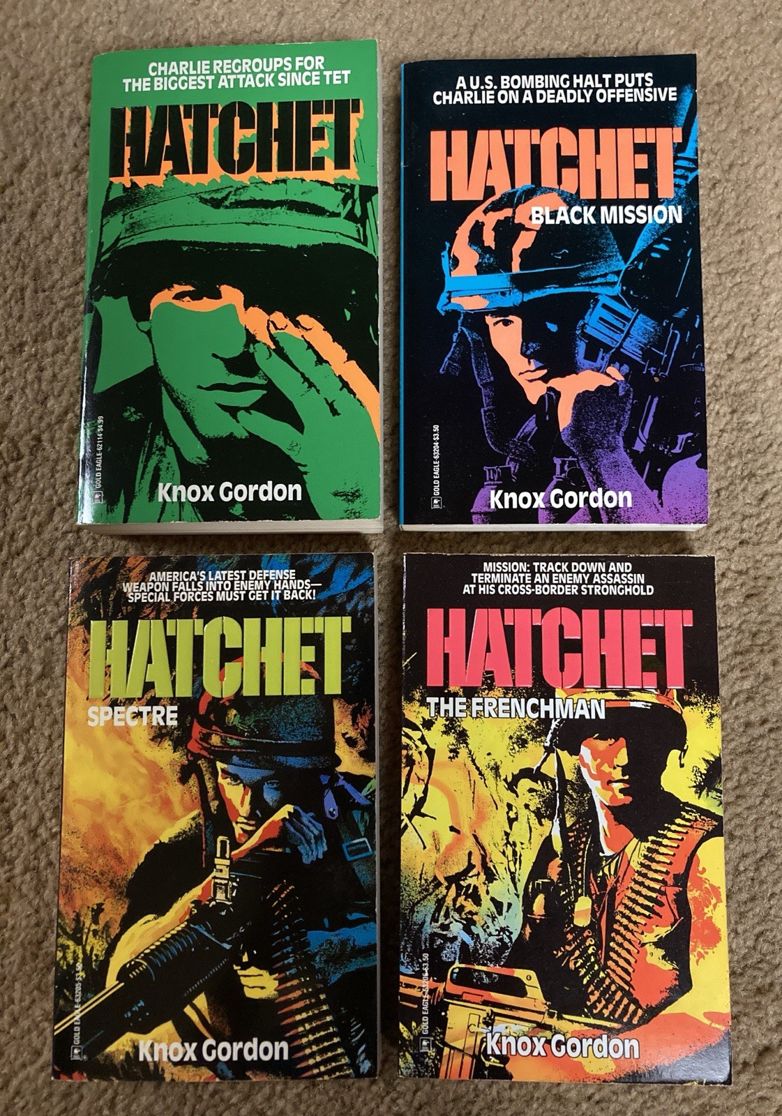 “Hatchet” By Knox Gordon Complete 4 Book Vintage Series Paperbacks 1991-1992