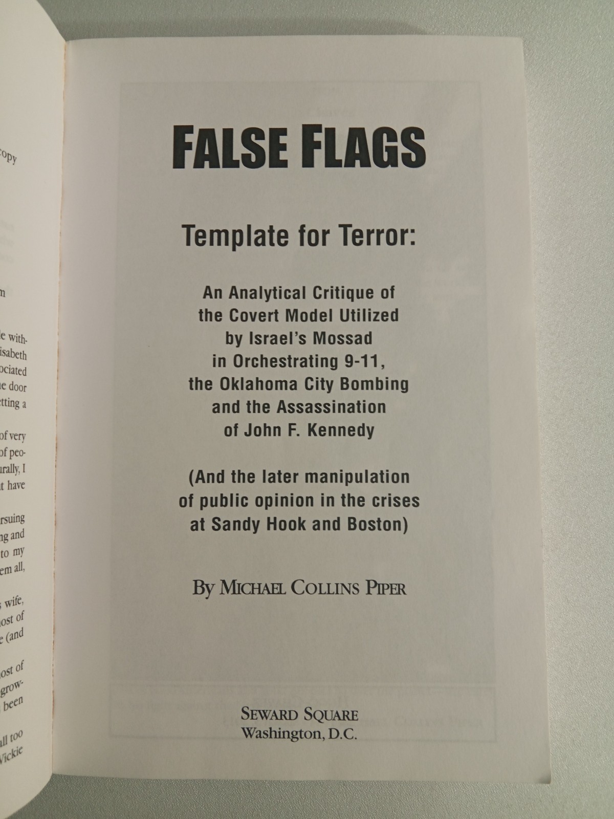 False Flags: Template for Terror by Michael Piper PB