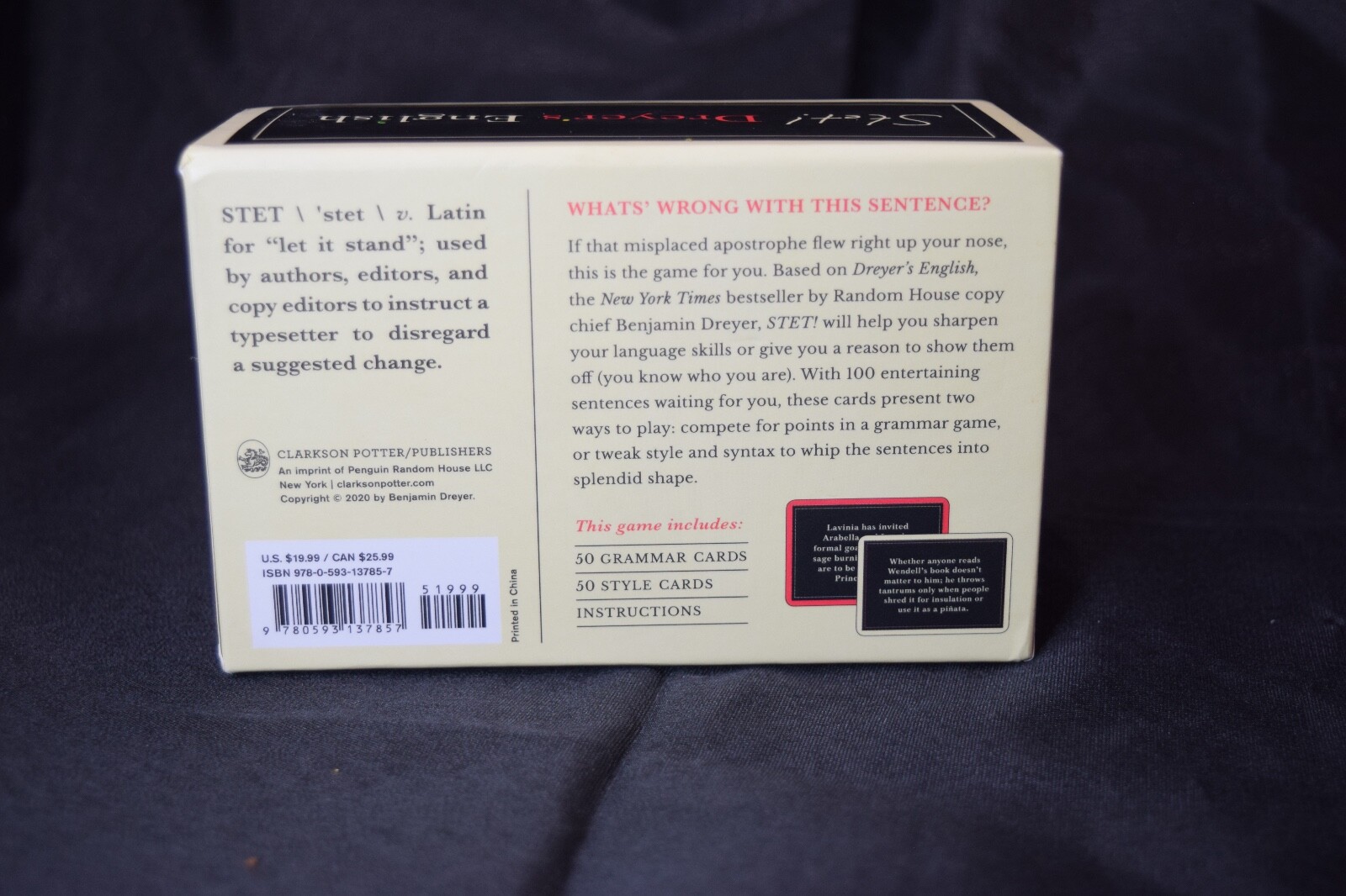 STET! Dreyer’s Game of English: A Game for Language Lovers, Grammar Geeks, and B