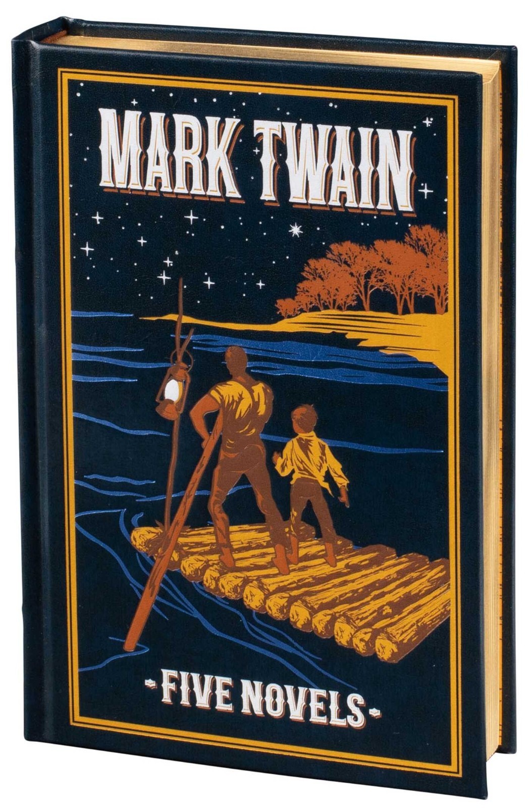 MARK TWAIN 5 Novels: Tom Sawyer, Huckleberry Finn +3 Leather Bound Collectible