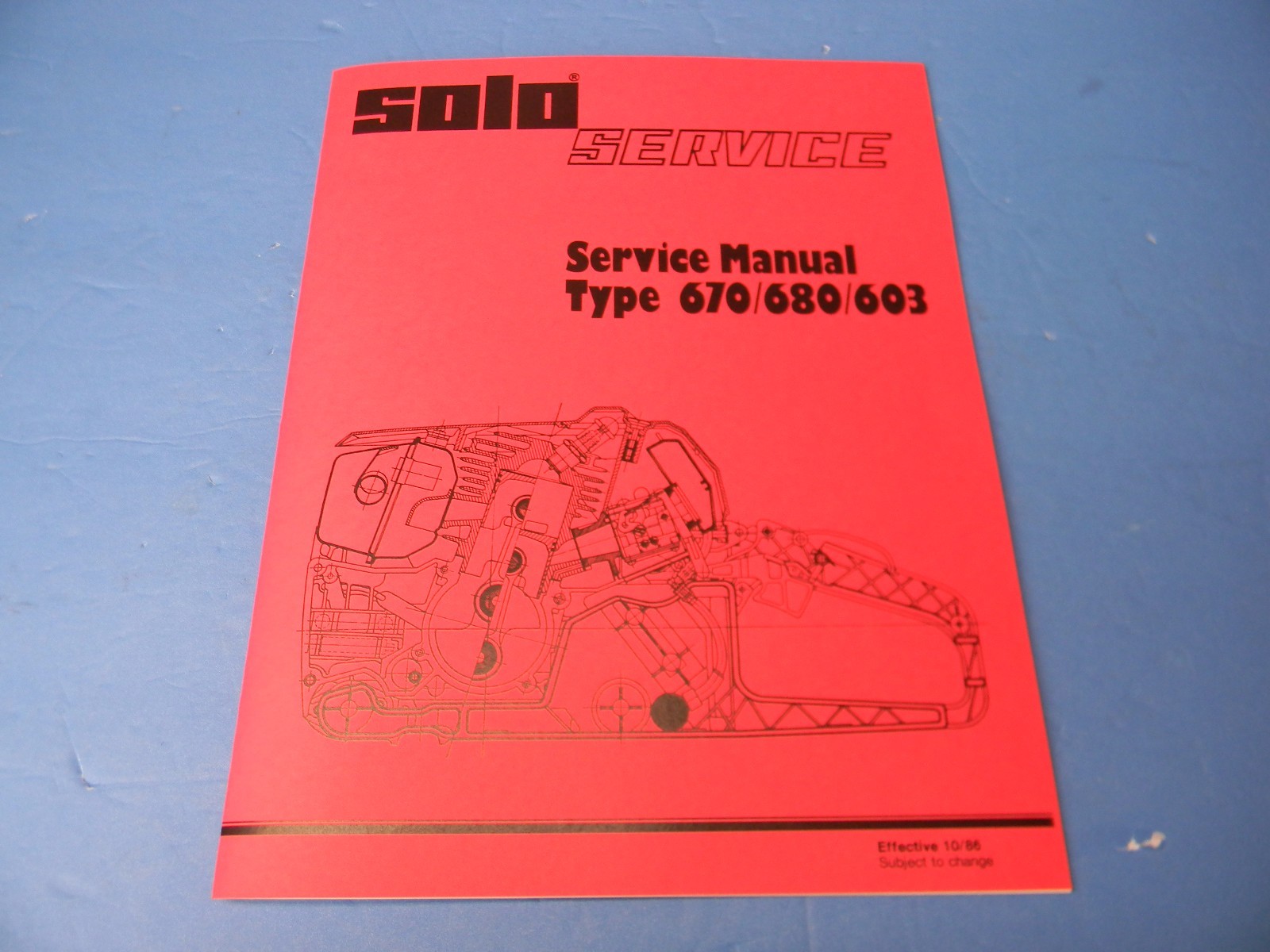 SOLO CHAINSAW SERVICE MANUAL TYPE 670 680 603 —– MANUAL 182C