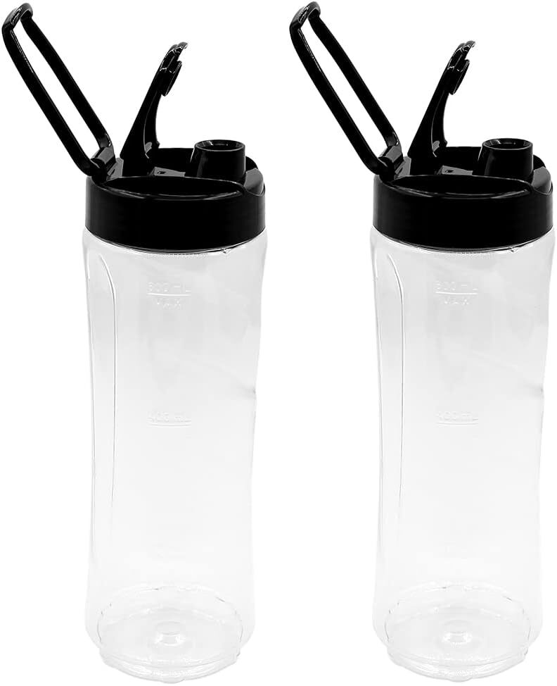 Replacement parts cups 20oz Sport Bottle Accessory, 2 + 2 lids, clear