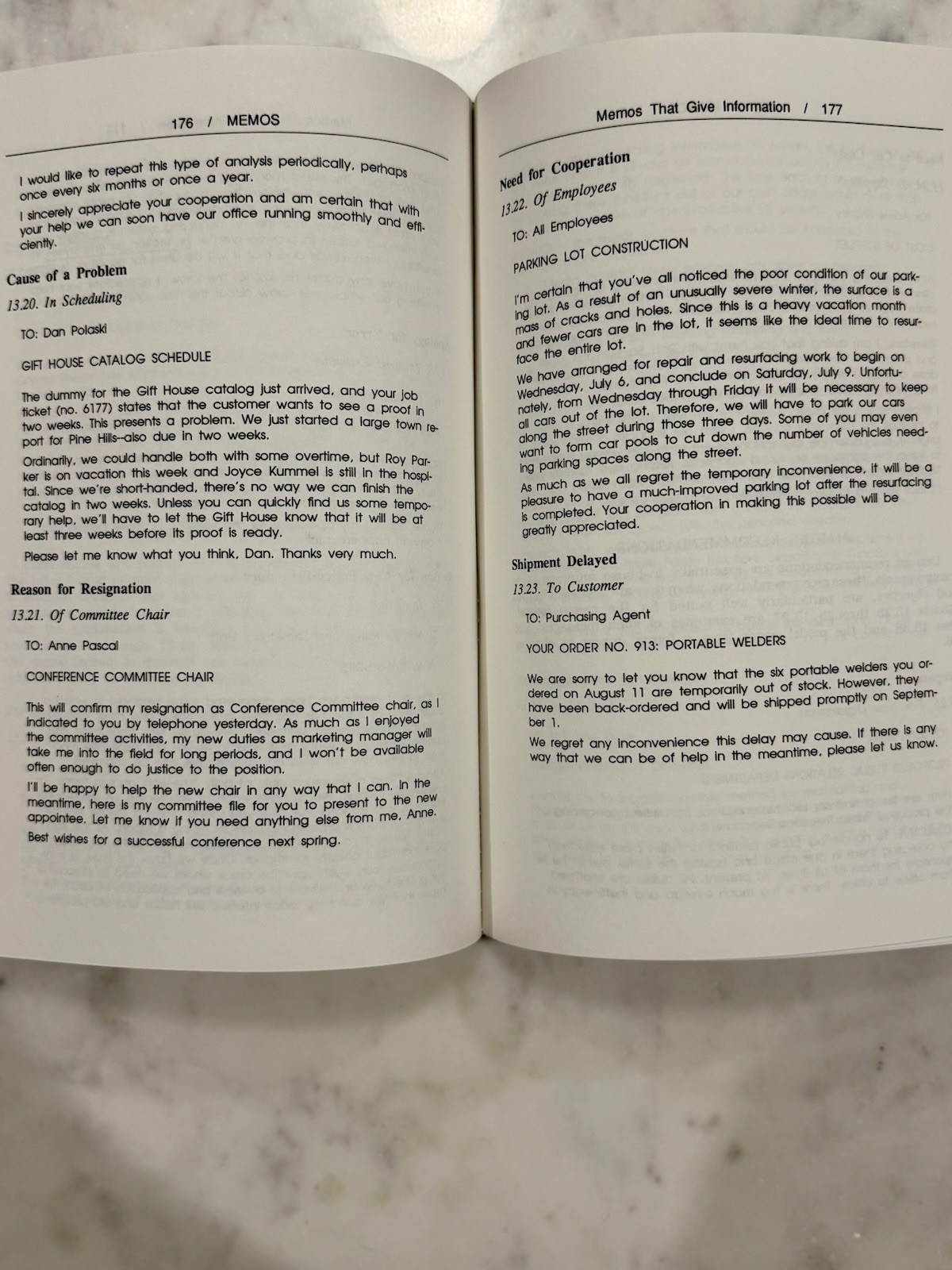 THE PRENTICE HALL COMPLETE BOOK OF MODEL LETTERS, MEMOS By De Mary A. Vries 1993