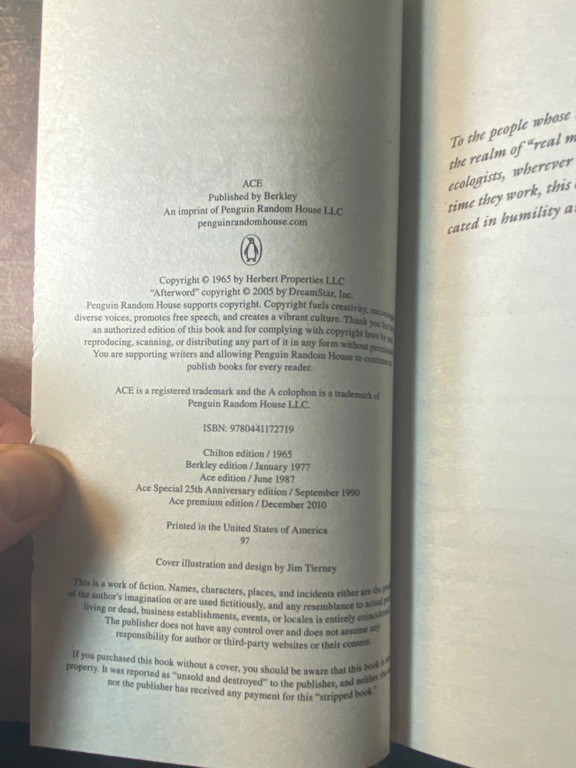 Frank Herbert Dune Ace Premium Edition with custom hardcover sprayed edges