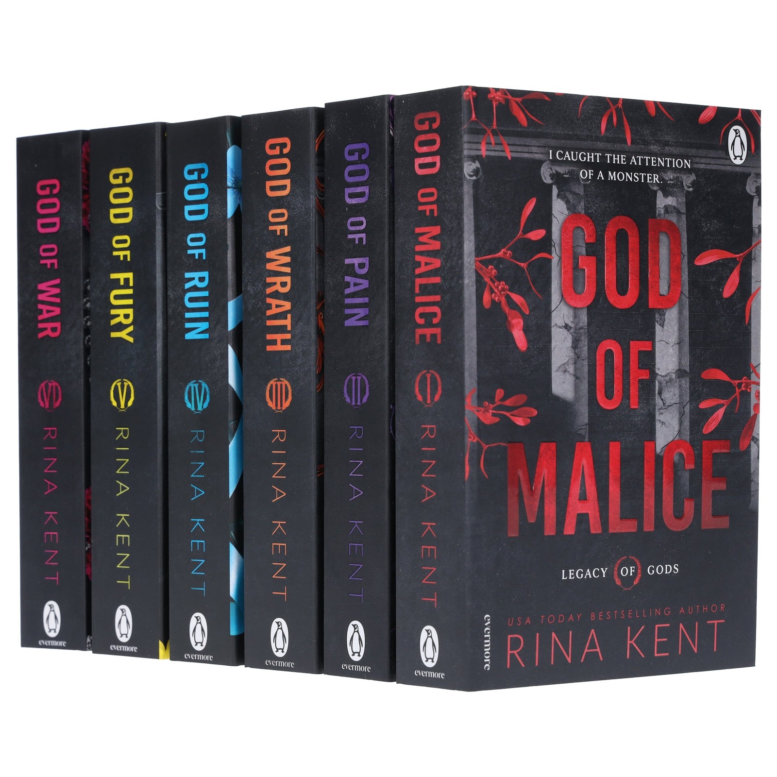 Legacy of Gods Series Dark Romance by Rina Kent: Complete 6 Books Set – PB