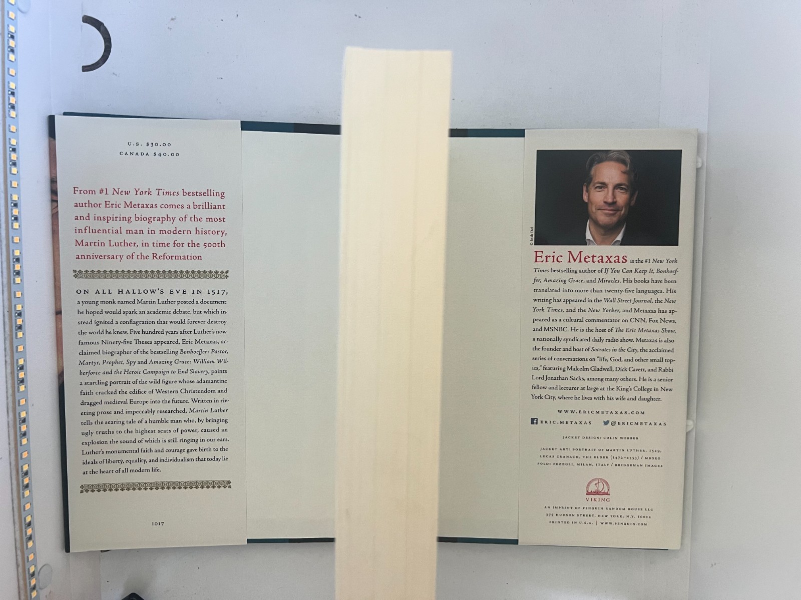 Eric Metaxas Lot (4 Books / Bonhoeffer, Wilberforce, Martin Luther)— 3 Signed