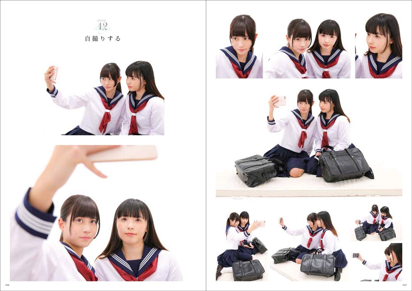 A collection of poses for drawing two people attracted to each other in the Yuri