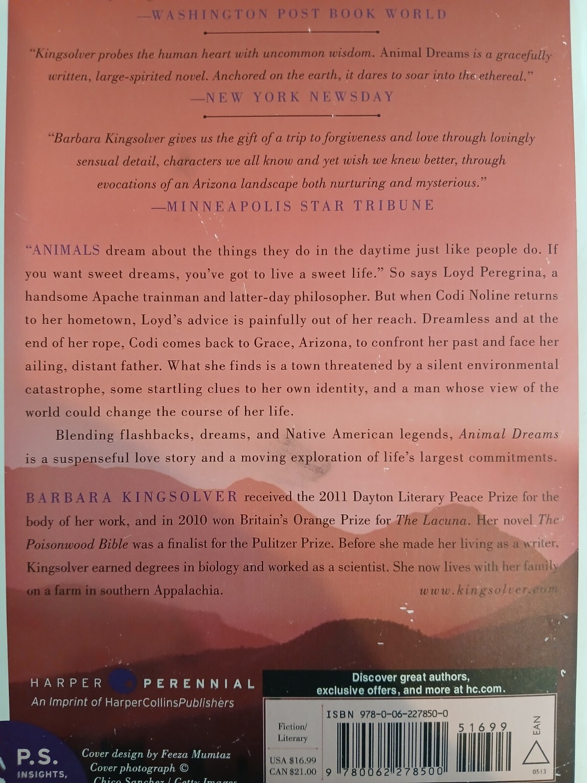 Animal Dreams 2013 Paperback By Barbara Kingsolver 352 Pages