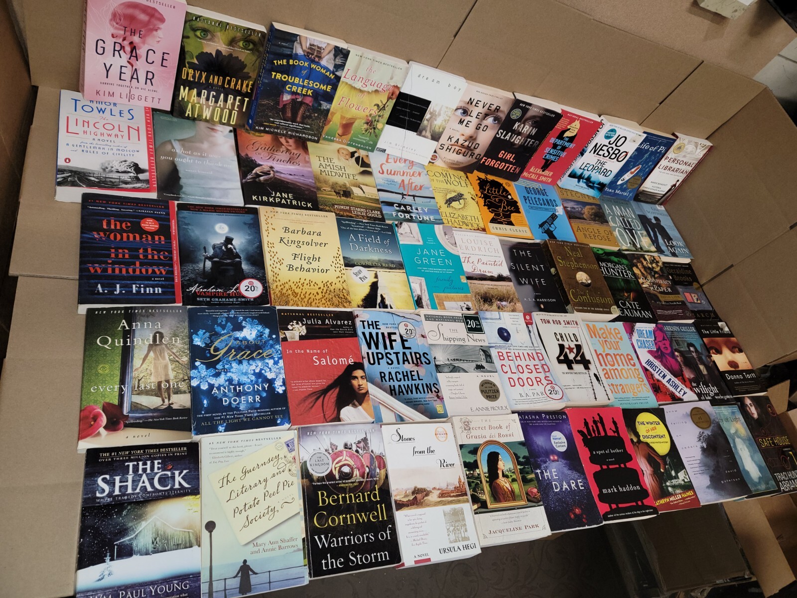 Lot of 5-LBS Large Trade Literature Fiction Paperback BestSeller RANDOM Books