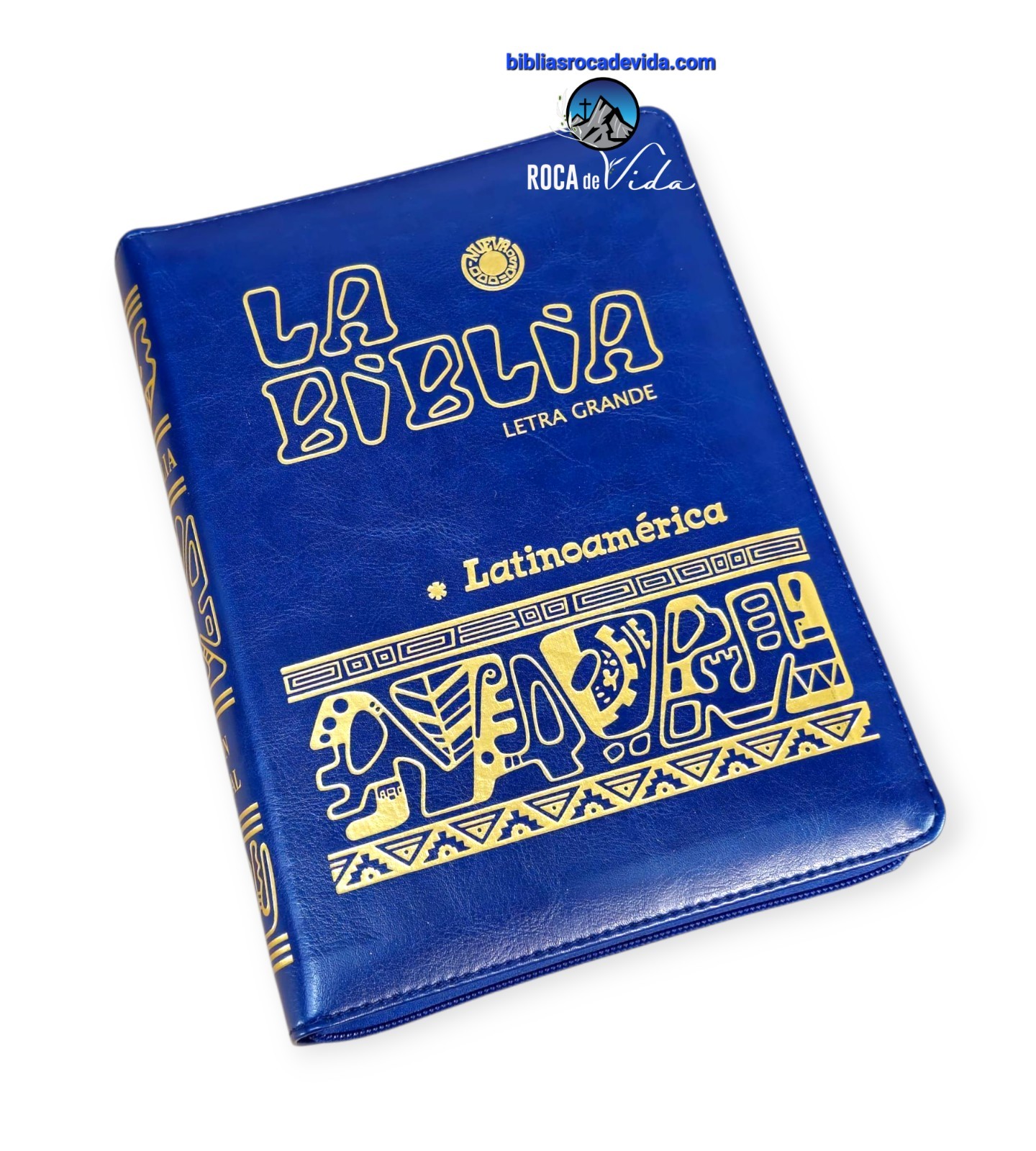 Biblia Latinoamérica de Lujo Letra Grande – Edición Pastoral Cierre Indice Azul