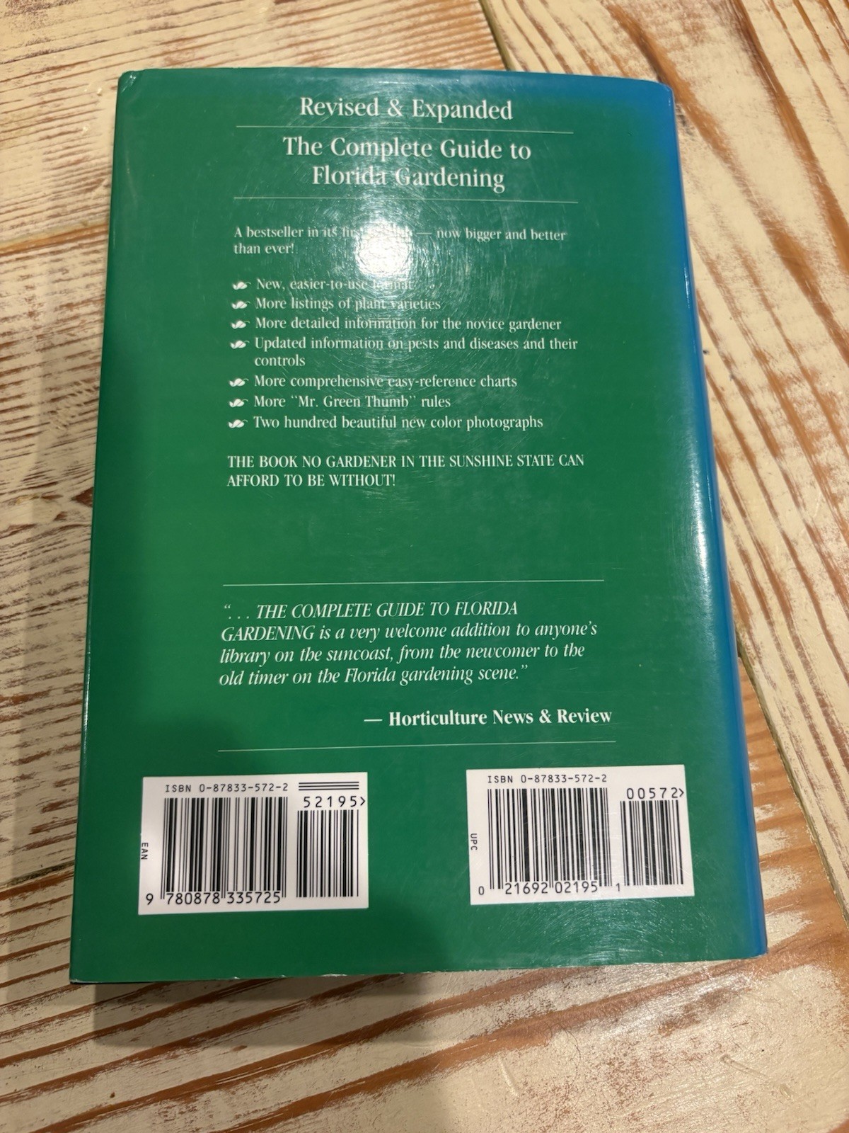Complete Guide to Florida Gardening by Stan DeFreitas. Large Hardcover Book. New