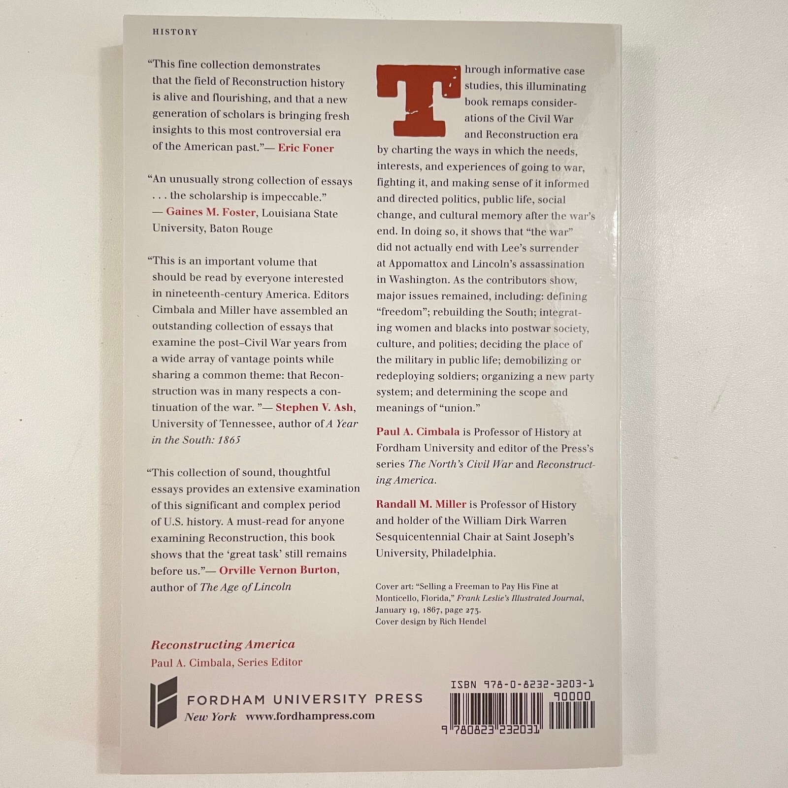 The Great Task Remaining Before Us : Reconstruction Continuing Civil War TPB