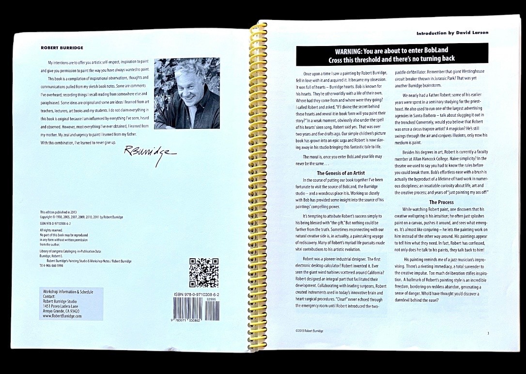 LOOSEN UP ~ ROBERT BURRIDGE’S WORKBOOK & STUDIO NOTES ~ PB/Spiral binding ~ VG