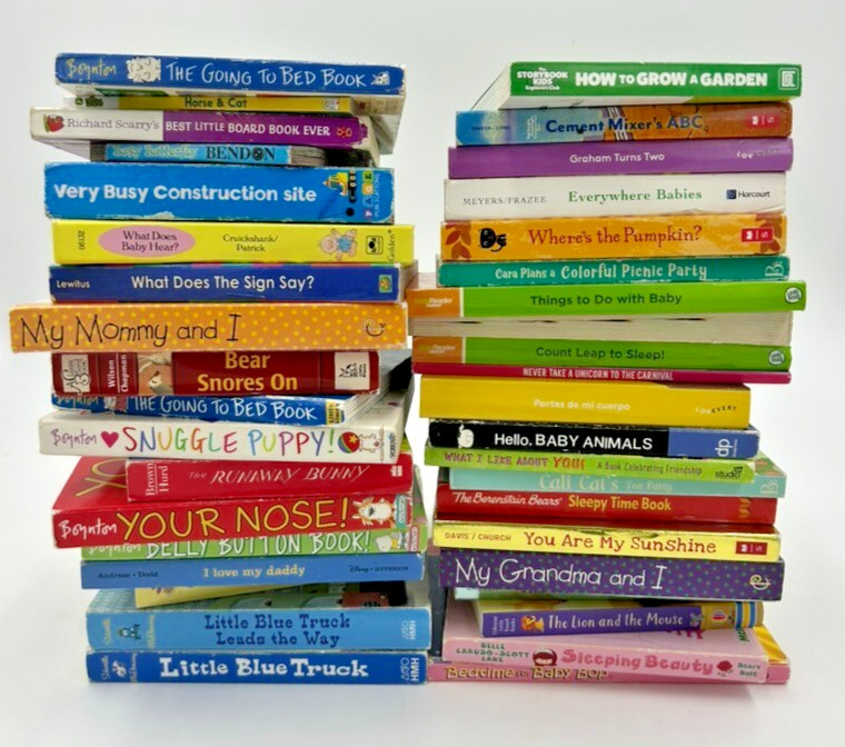 Lot of 100 – Board Books for Children’s/ Toddler Babies/Preschool/Daycare