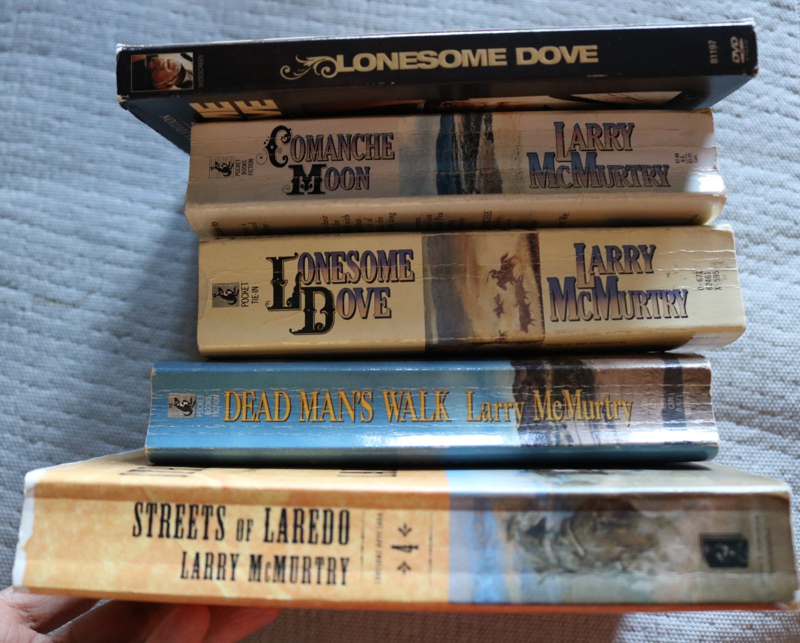 4 Larry McMurtry Lonesome Dove complete series paperback with free DVD