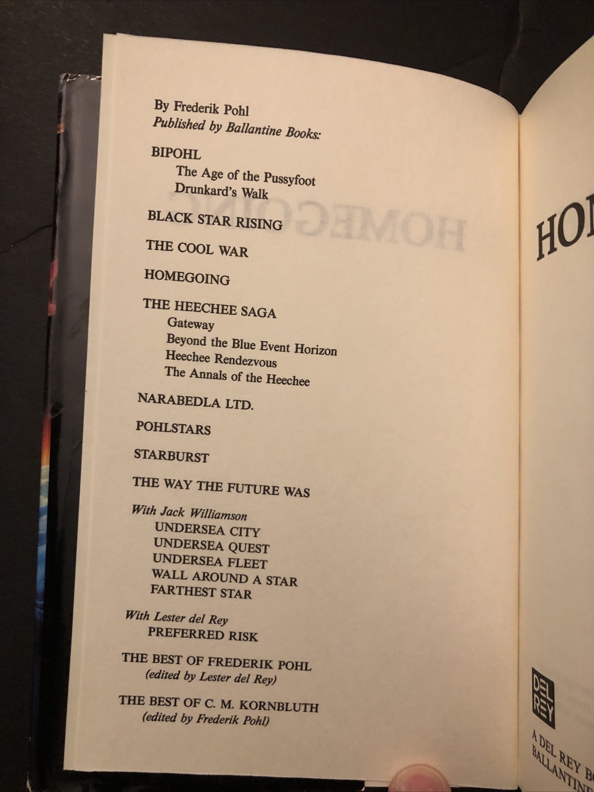 Homegoing by Frederick Pohl (1989, Hardcover)