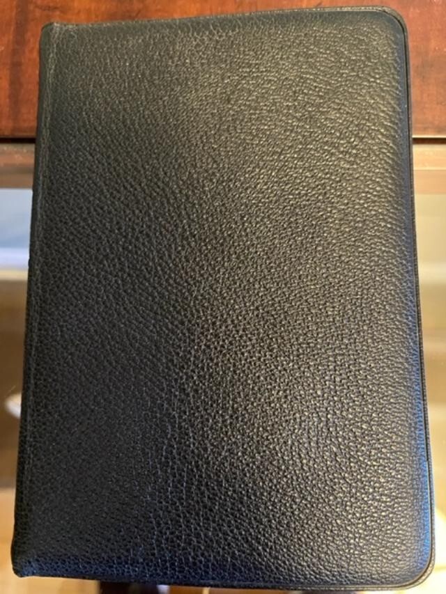 Unique and Rare Oxford KJV Bible Bound in Genuine Morocco, Morocco zip Cover