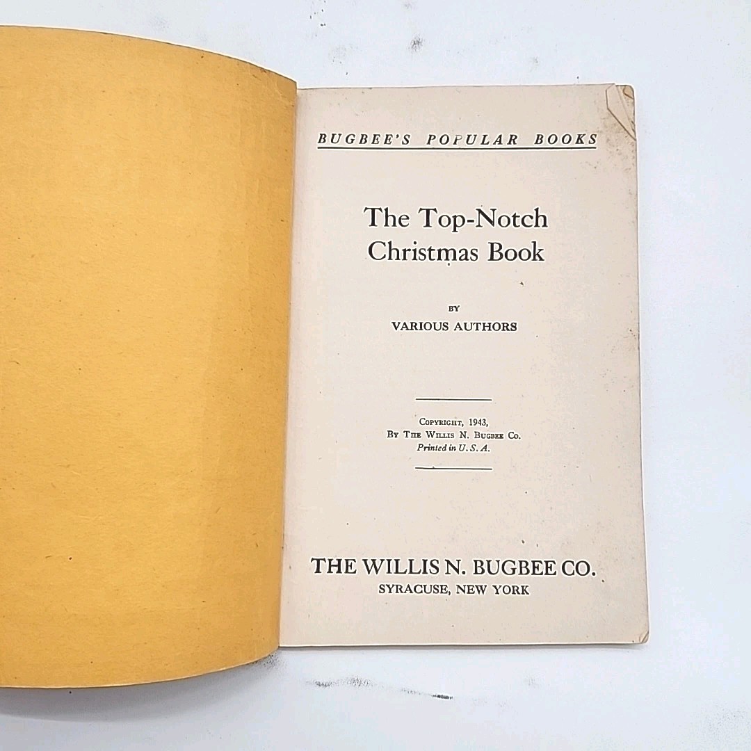 The Top-Notch Christmas Book Bugbee’s Popular Books Paperback 1943