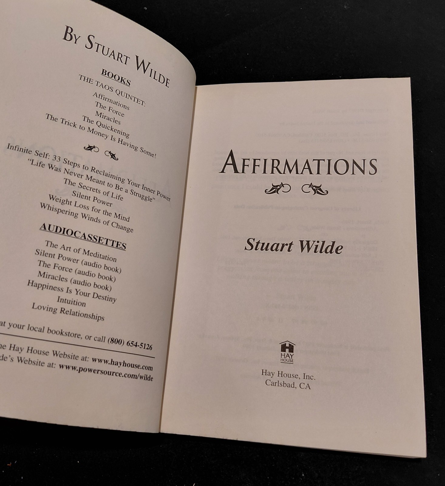 Stuart Wilde Affirmations Trade Paperback Hay House 1987 Taos Quintet 8th