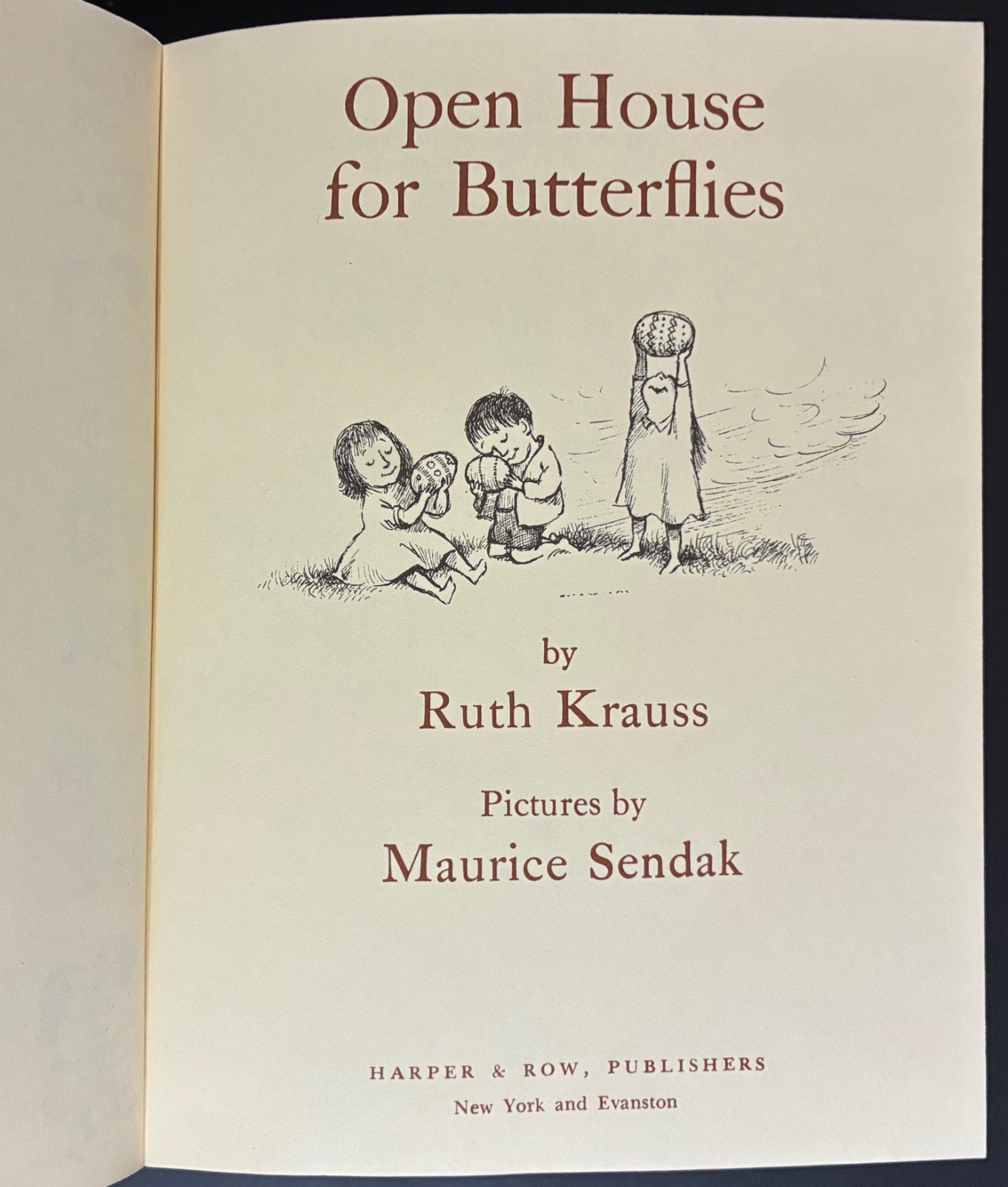 Open House for Butterflies Ruth Krauss Maurice Sendak 1960 1st Edition HC DJ EX