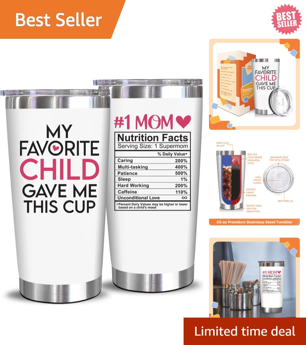 Cute 20 oz Double-Wall Tumbler for Moms – BPA-Free & Perfect for Any Occasion