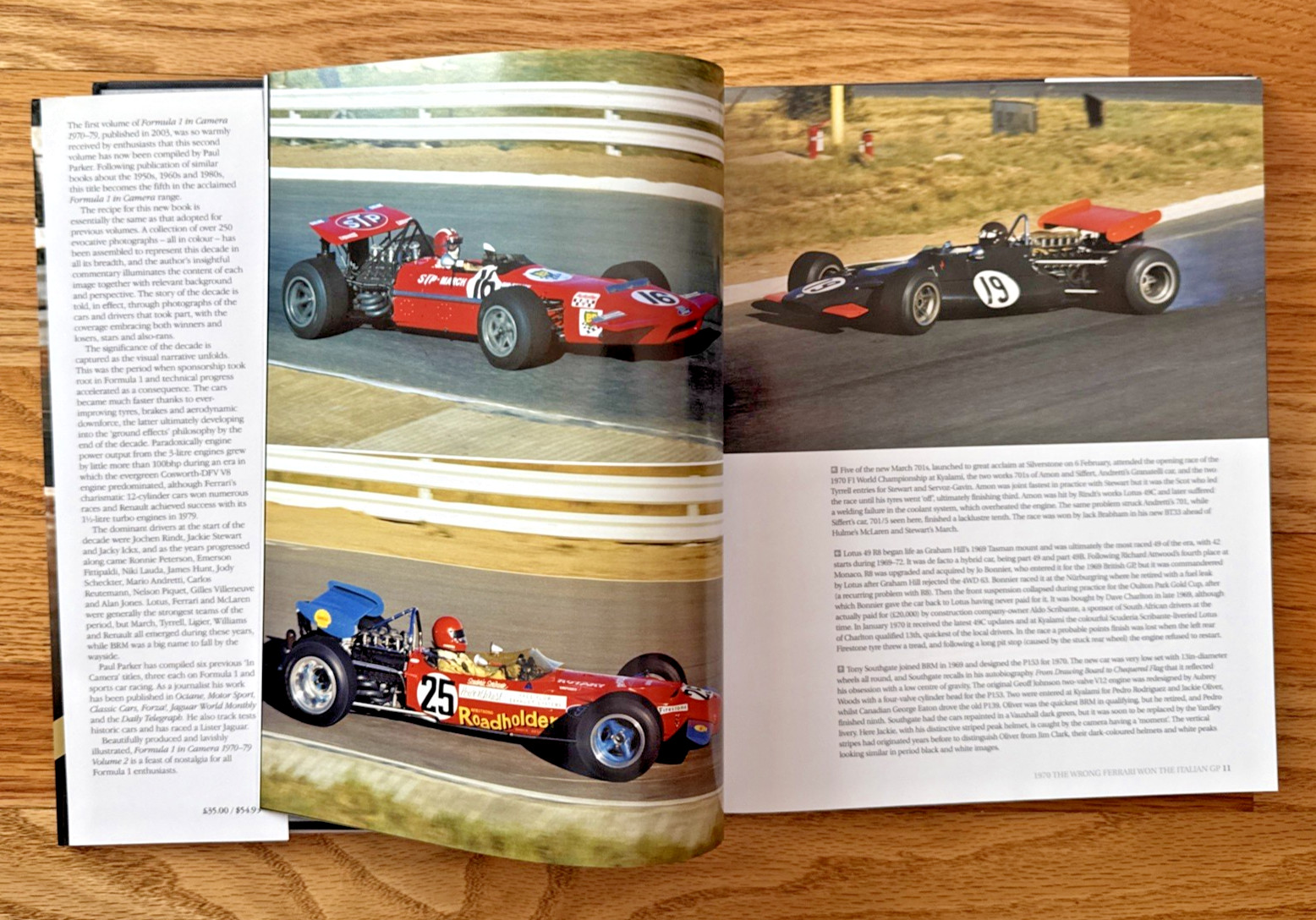 Formula 1 In Camera 1970-79 Vol 2 Paul Parker Hardcover F1 Racing Book