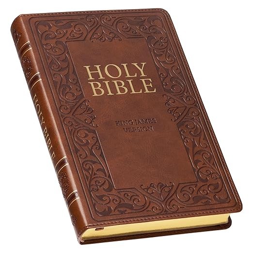 The Holy Bible Kings James Version Bible Thumb Indexed Red Letter / Brown NEW***