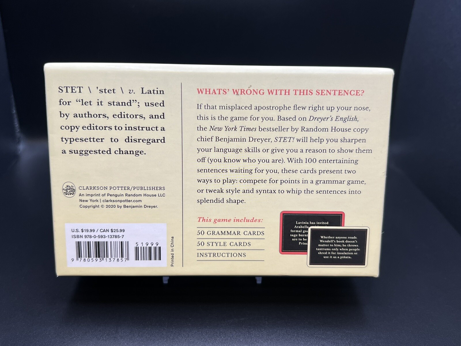 STET! Dreyer’s English – A Game For Language Lovers, Geeks, & Bibliophiles *NEW*