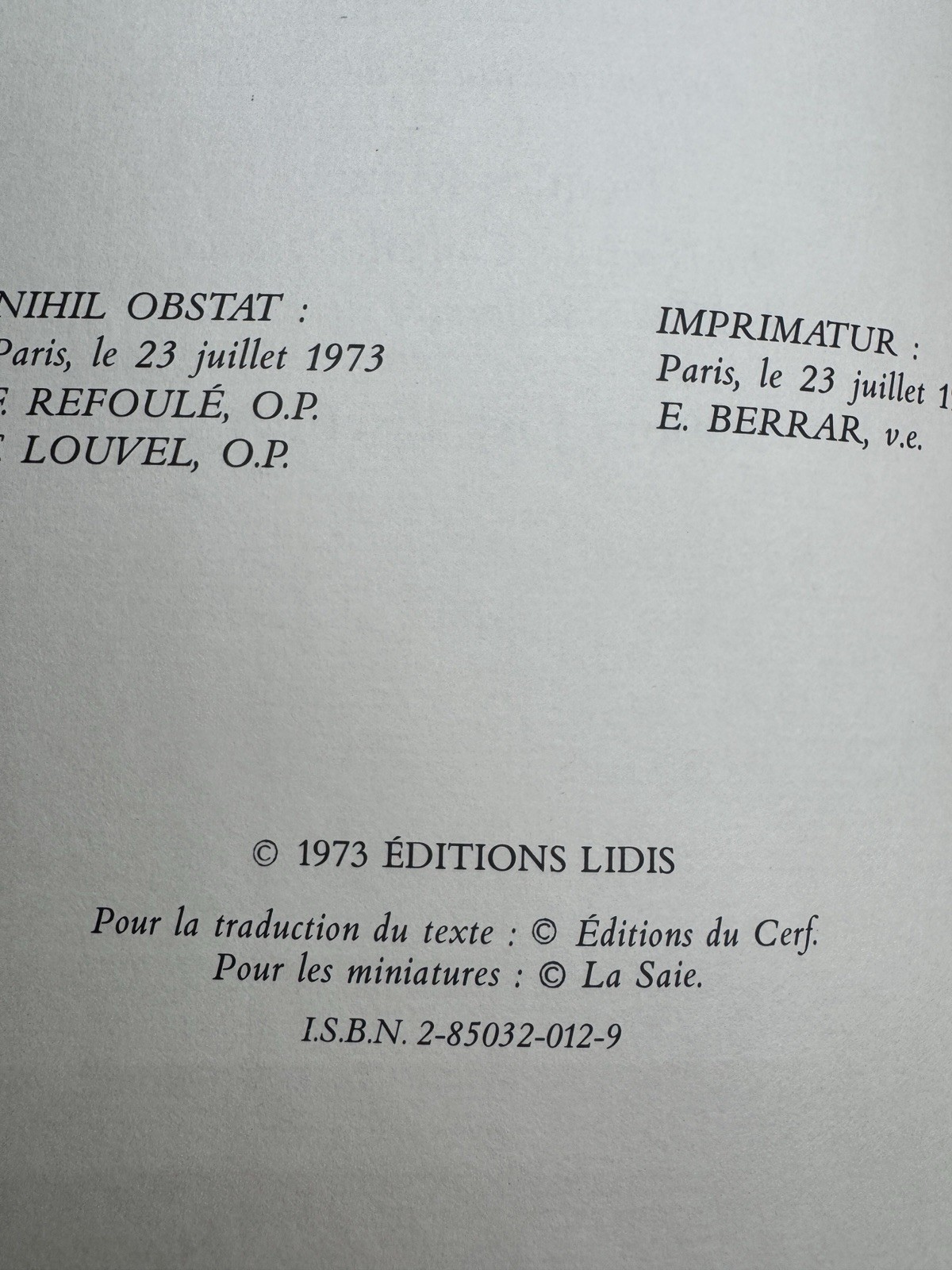La Sainte Bible Editions Lidis 1973 – Paris Luxury Edition