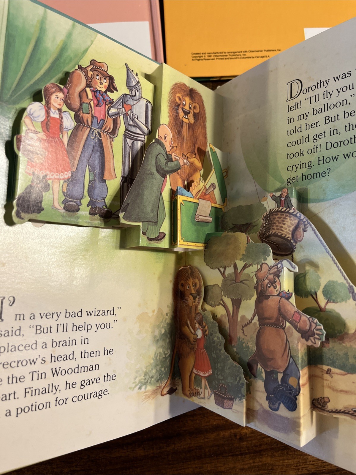 Vintage The Wizard of Oz Pop-Up Book Collection Box Set Of 4 Hardcover Books