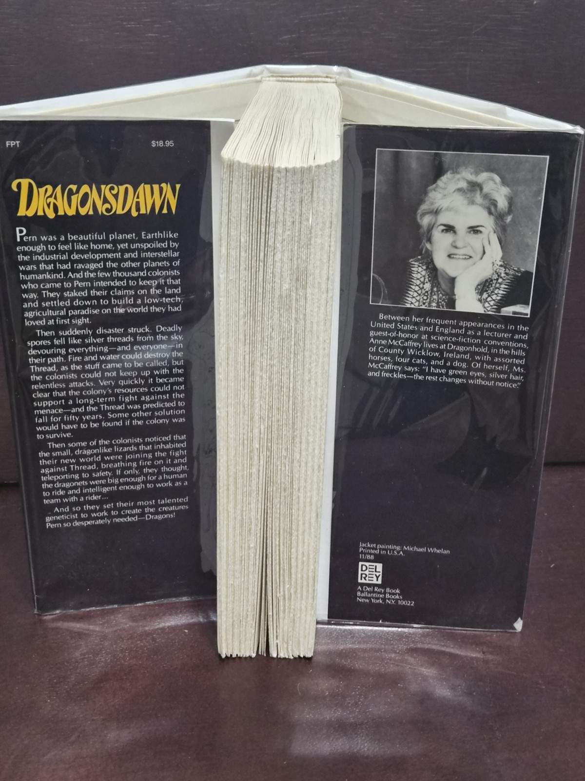 ​Anne McCaffrey DRAGONSDAWN 1988 1st/1st HCDJ Michael Whelan Dragonriders Pern