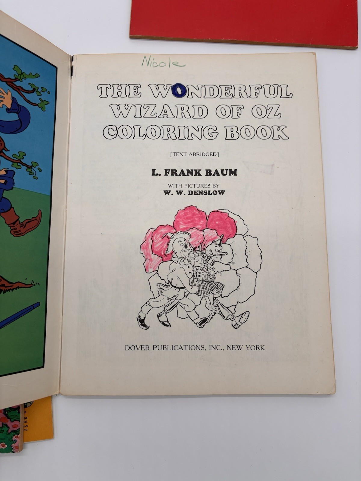 Vintage Wizard Of Oz Coloring Books & Sticker Book LOT of 4
