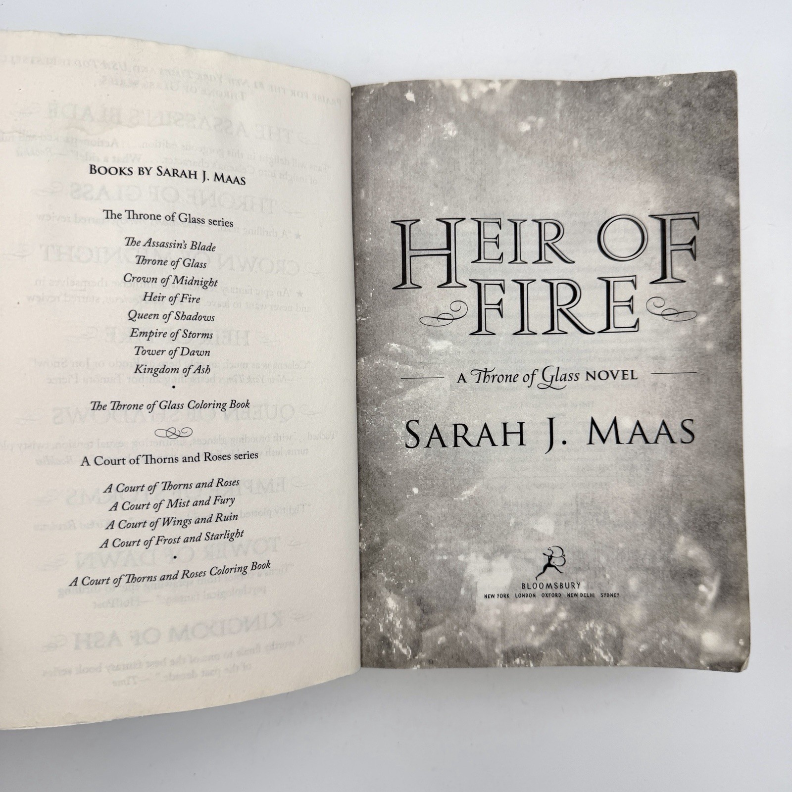 Heir of Fire Sarah J. Maas 2015 Paperback Throne of Glass OOP RARE