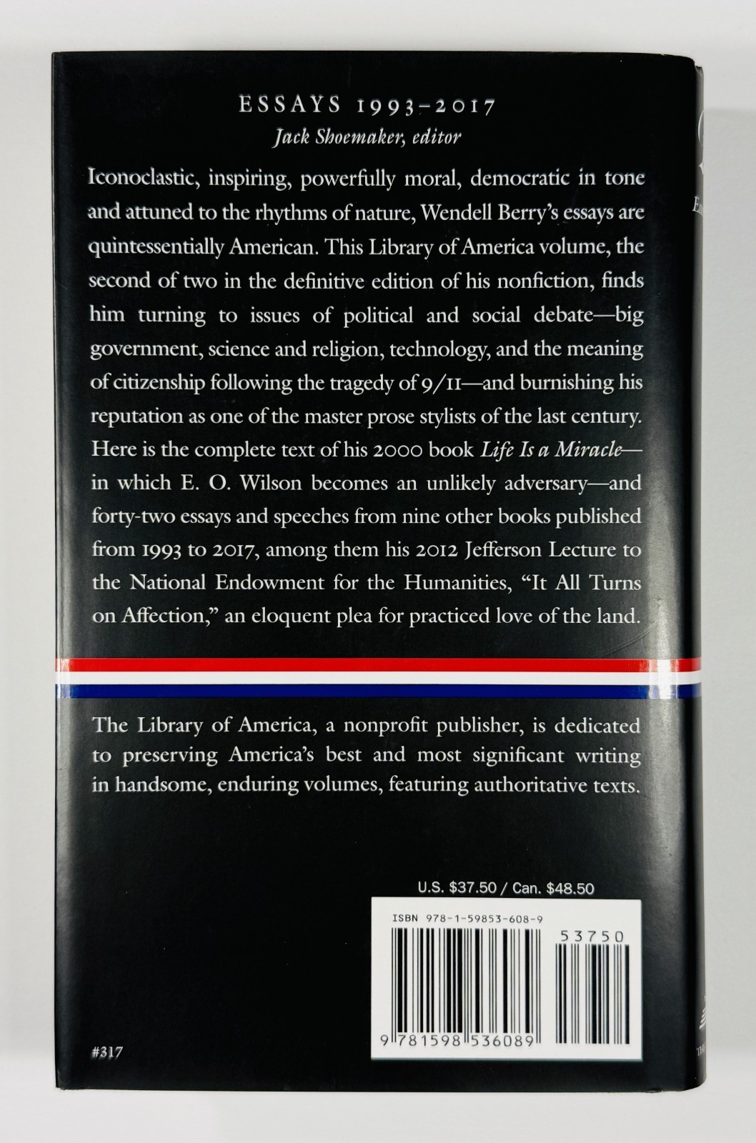 ESSAYS 1993-2017 by Wendell Berry 2019 SIGNED Library of America #317 HC/DJ VG