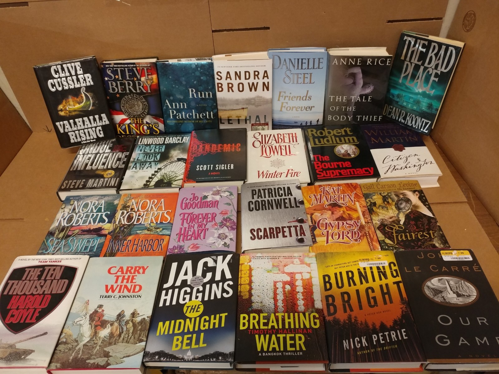 Lot of 5-LBS Hardcover Action Mystery Romance Thriller GENERAL FICTION HB Books