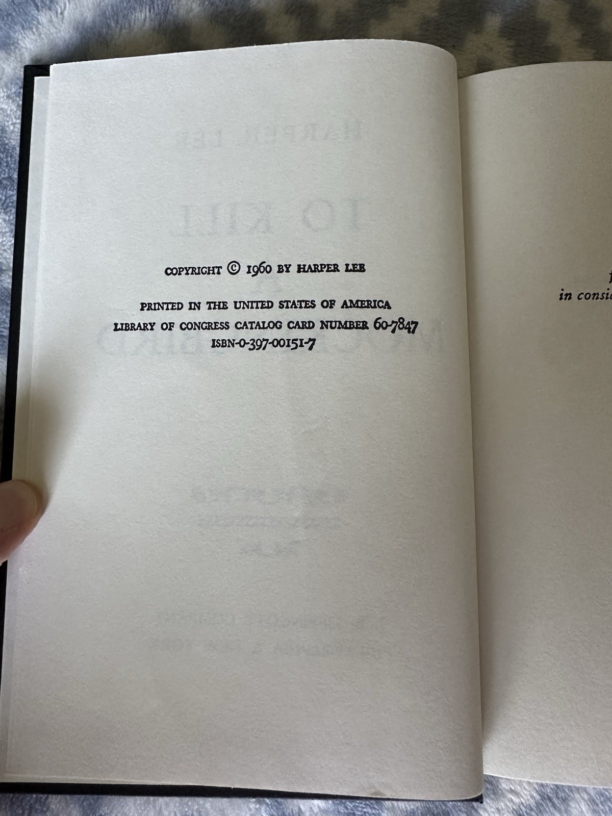 To Kill a Mockingbird Book 1960 Hardcover No Dust Jacket Harper Lee Collins
