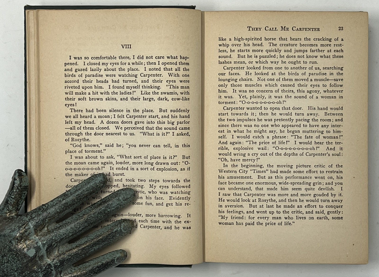 VTG They Call Me Carpenter: A Tale of the 2nd Coming by Upton Sinclair – 1922 HC
