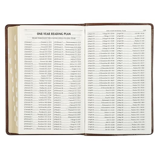 The Holy Bible Kings James Version Bible Thumb Indexed Red Letter / Brown NEW***