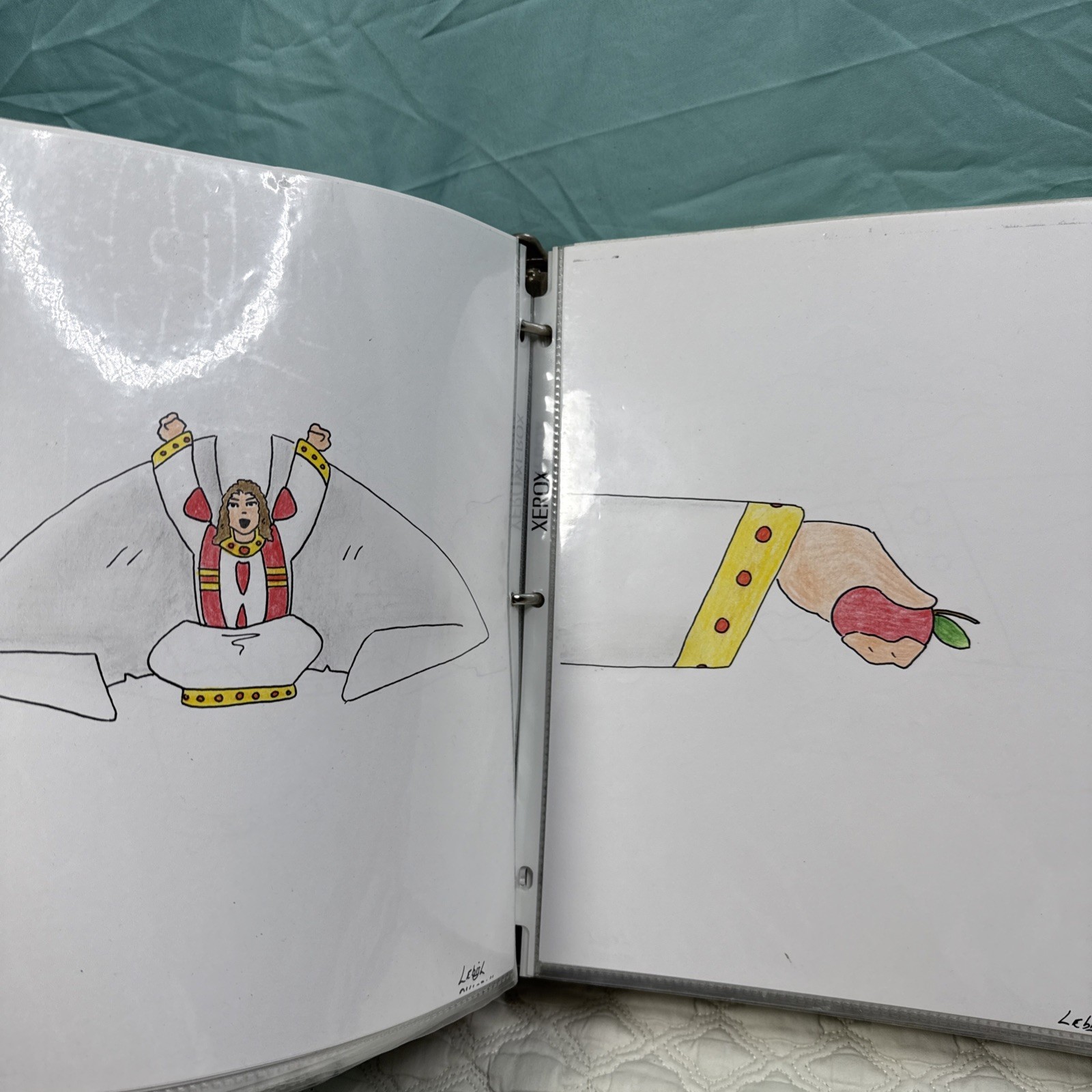 Sketchbook Full With Drawings Angels Animals Dragons Mixed By Artist Signed