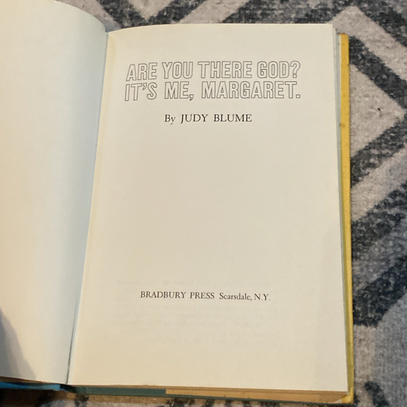 Are You There God It’s Me Margaret 1974 5th Print Hardcover DJ Judy Blume Rare