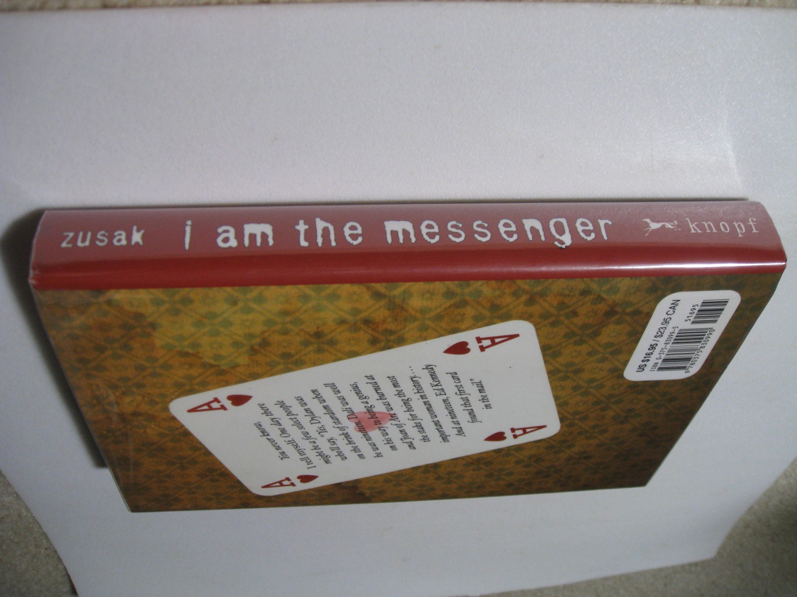 Markus Zusak US HC 1st/1st (2005) Iam the Messenger DJ protected