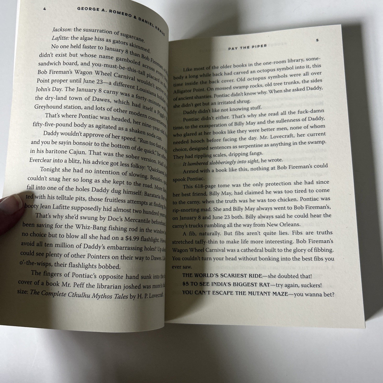 Pay the Piper: A Novel book-Romero Horror Story uncovered in 2019-Daniel Kraus