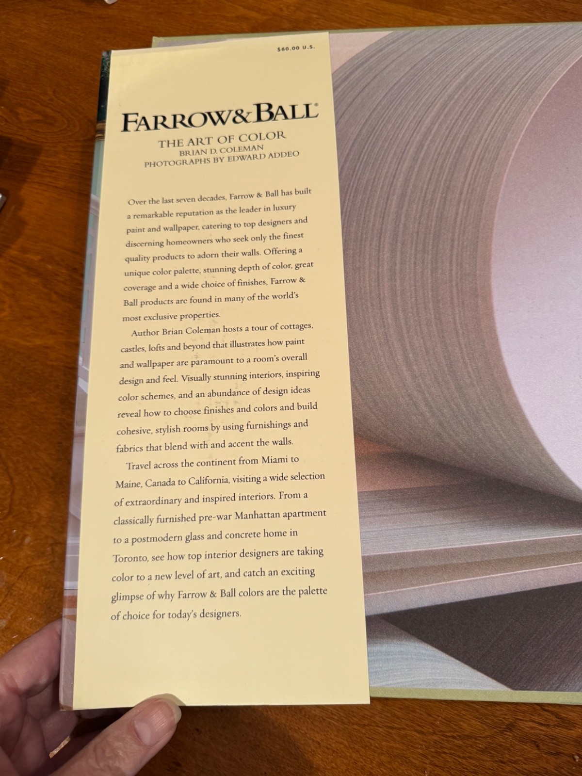 Farrow & Ball The Art of Color Brian D. Coleman Hardcover Large 12.25″x10 2007