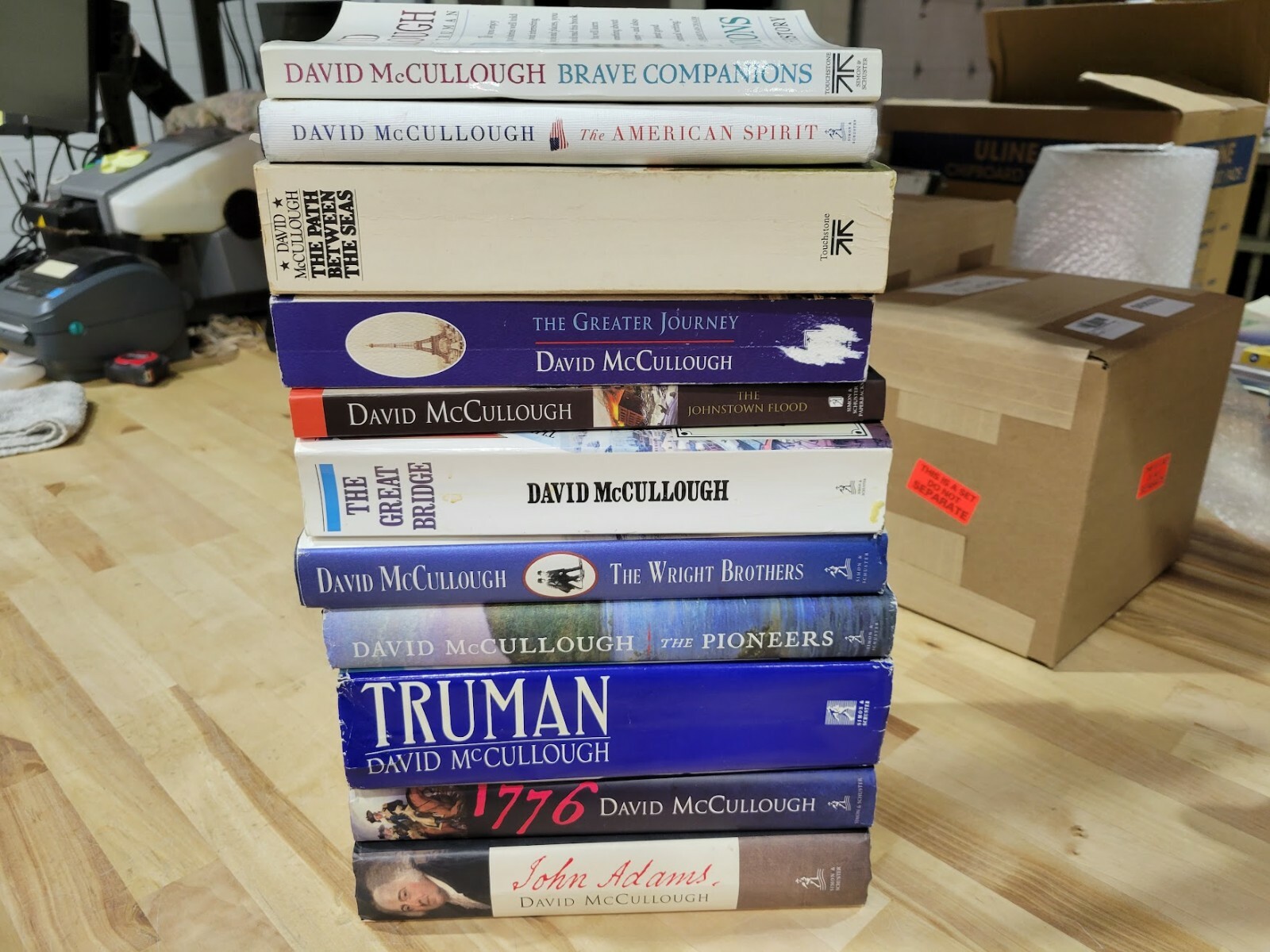 Lot of 11 Books by David McCullough – Paperback & Hardcover