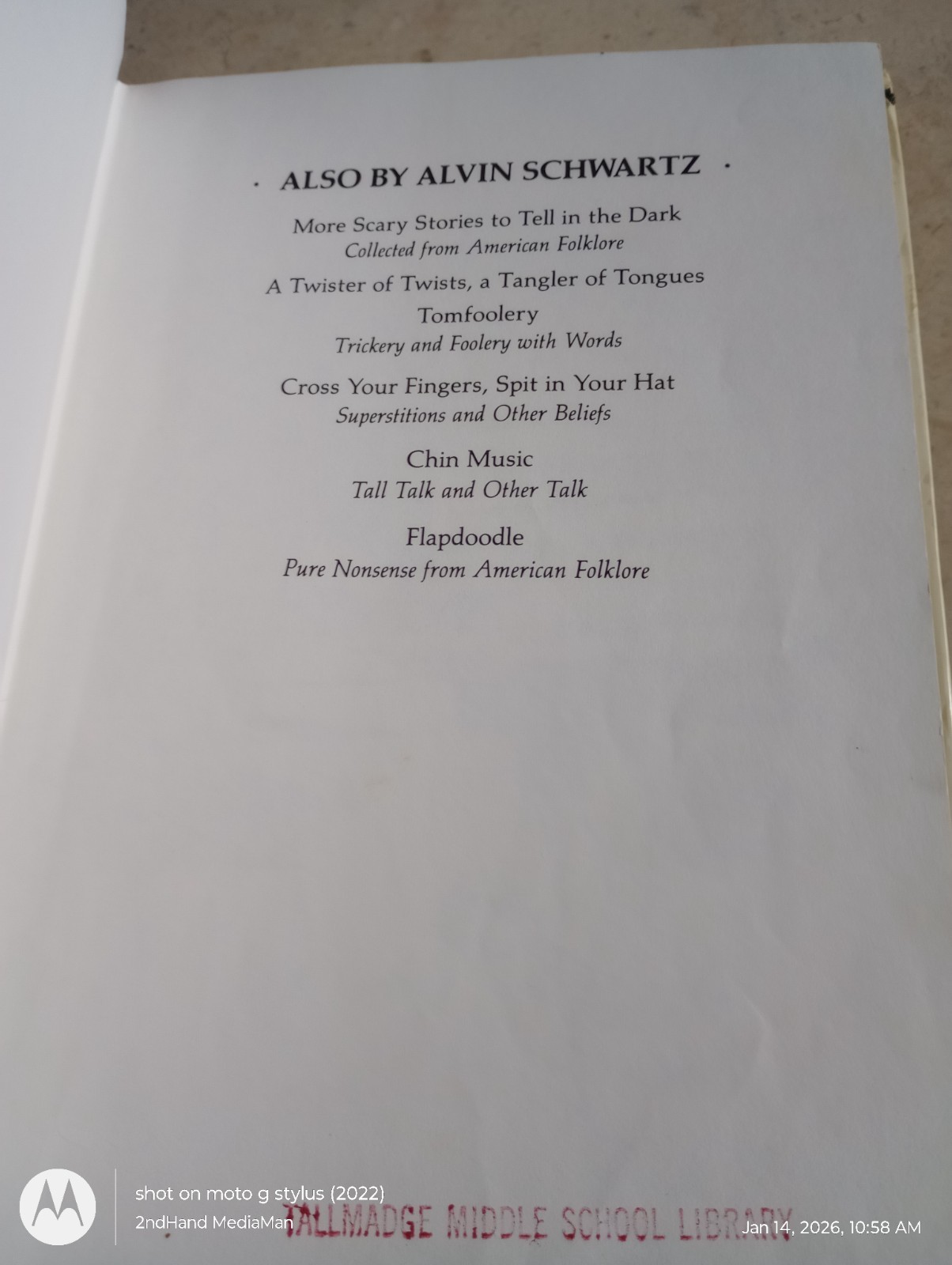 1981 1ST/9TH SCARY STORIES TO TELL IN THE DARK ALVIN SCHWARTZ HC/HARDCOVER BOOK