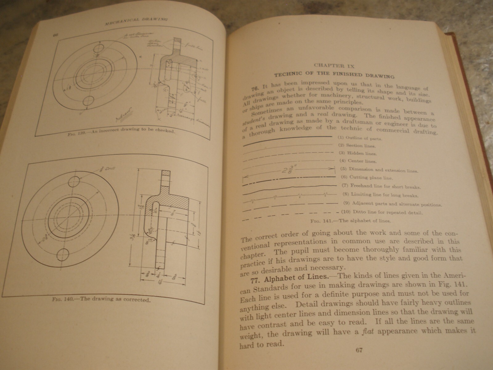 MECHANICAL DRAWING FRENCH AND SVENSEN HARDCOVER 1940