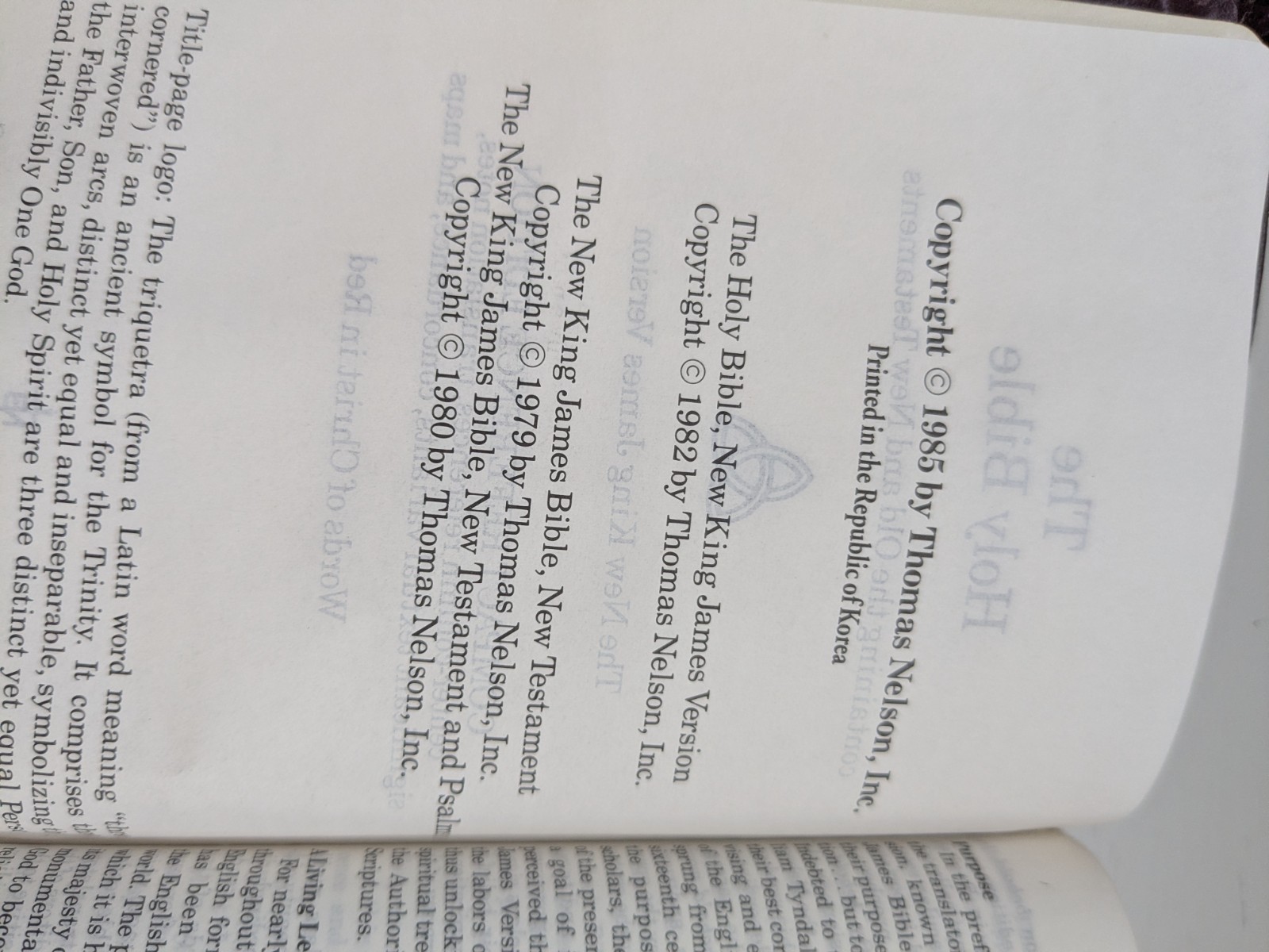 NKJV Compact Reference Bible Snap Flap Close Burgundy Leather 1985 Nelson 244SBG