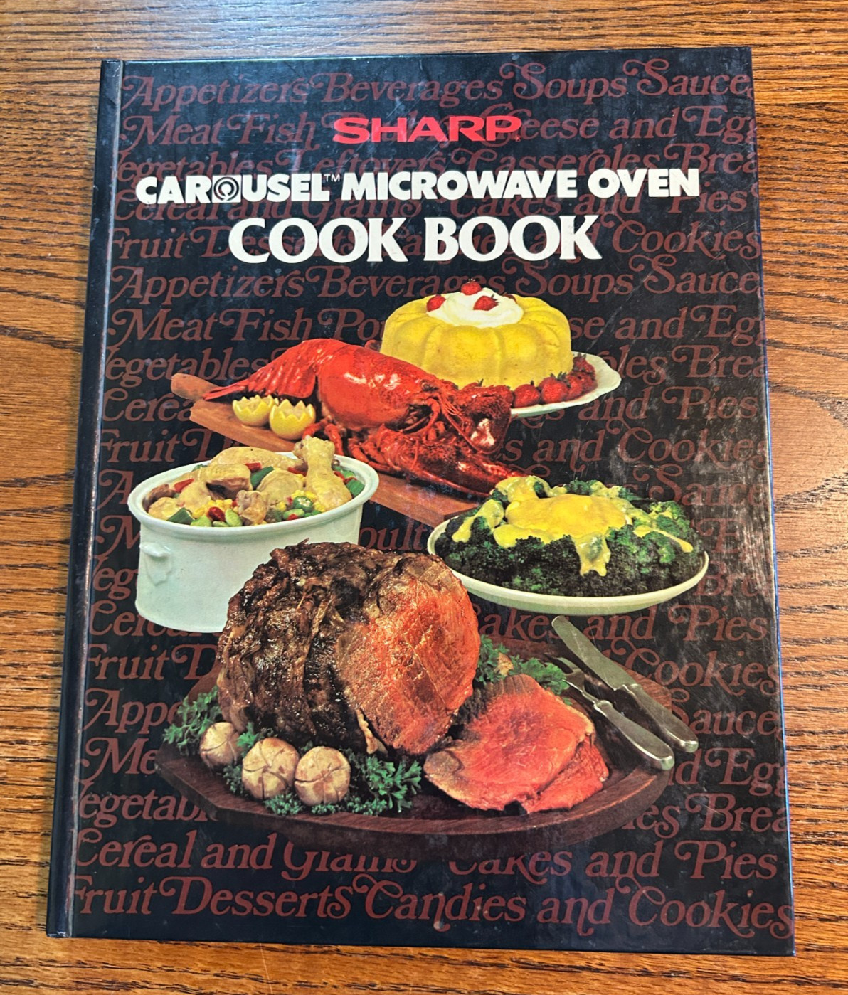 Vintage Sharp Carousel Microwave Oven Cook Book Recipes Hardcover 256 Pages